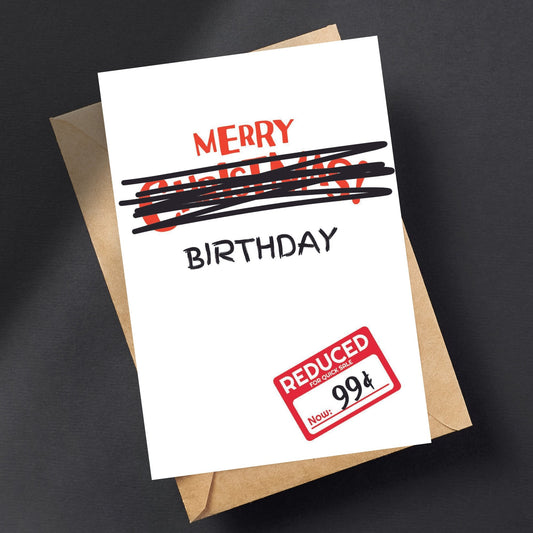 Funny Birthday Card - Dollar Reduced Sticker