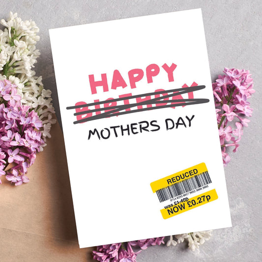 Funny Mothers Day Card - Reduced Sticker