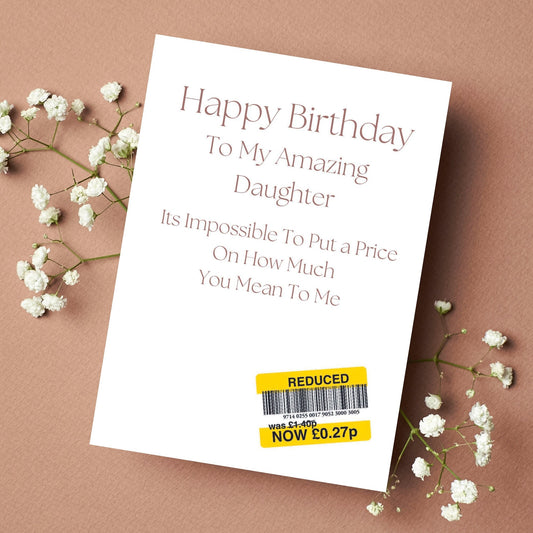 Funny Birthday Card For 'My' Daughter - Reduced Sticker