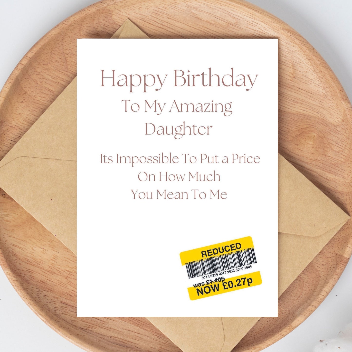 Funny Birthday Card For 'My' Daughter - Reduced Sticker