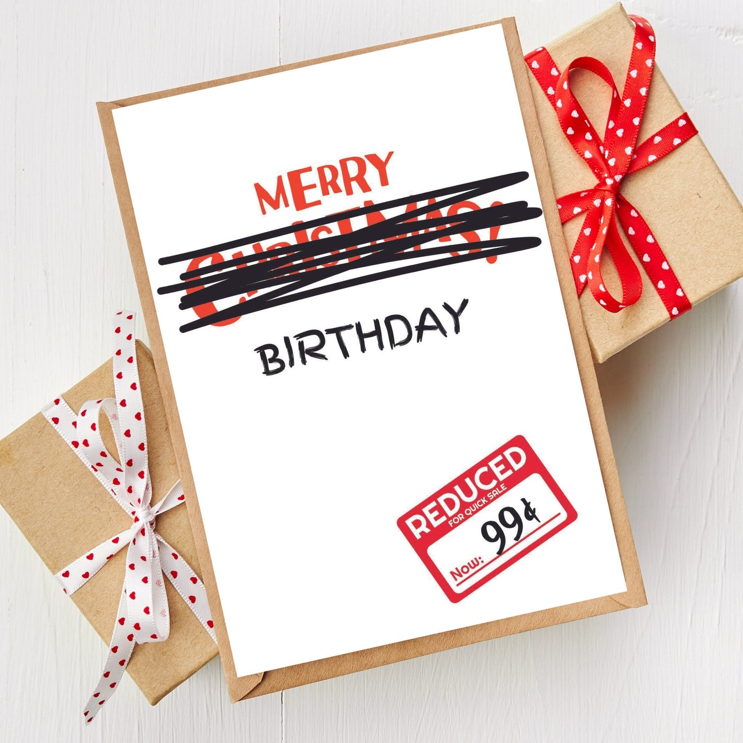 Funny Birthday Card - Dollar Reduced Sticker