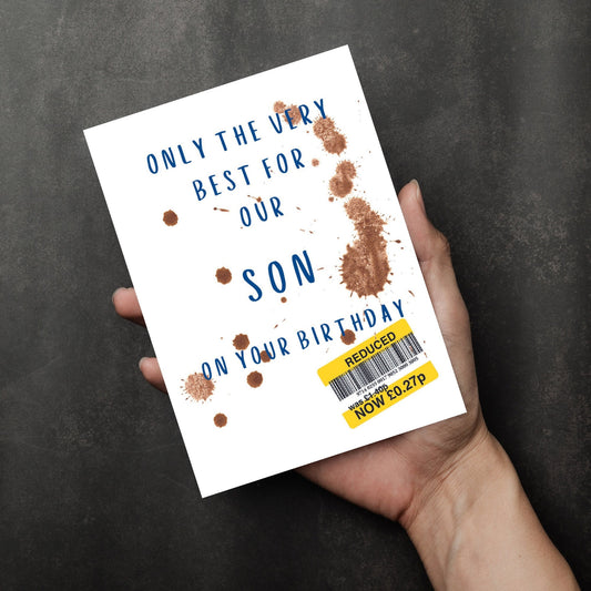 Funny Birthday Card For Son - Reduced Sticker