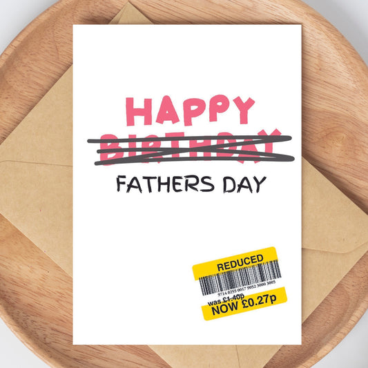 Funny Fathers Day Card - Reduced Sticker