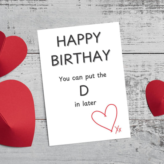 Funny Birthday Card - Husband/Boyfriend