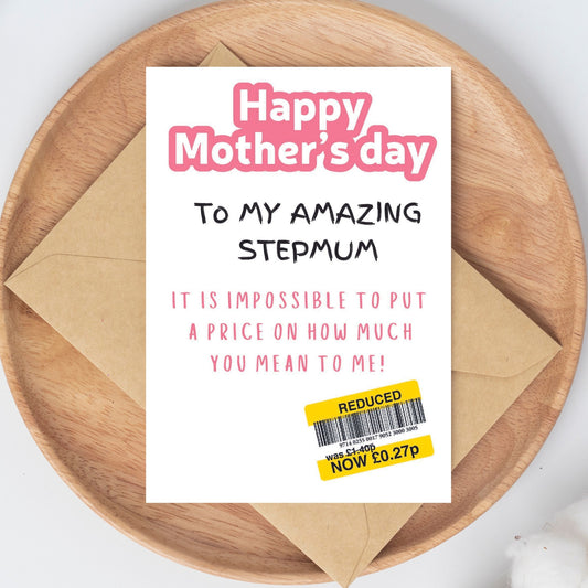 Mothers Day Card For Stepmum - Reduced Sticker