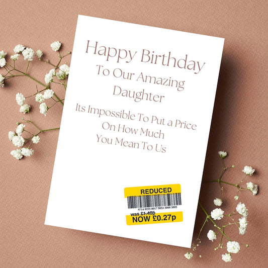 Funny Birthday Card For 'Our' Daughter - Reduced Sticker