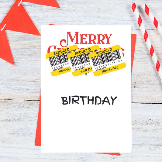 Funny Birthday Card - Merry Birthday - Reduced Sticker