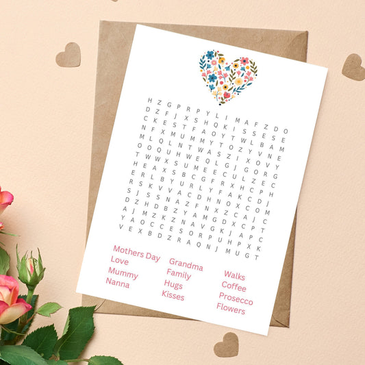 Personalised Word Search Card