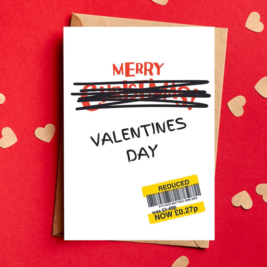 Funny Valentines Card - Merry Valentines - Reduced Sticker