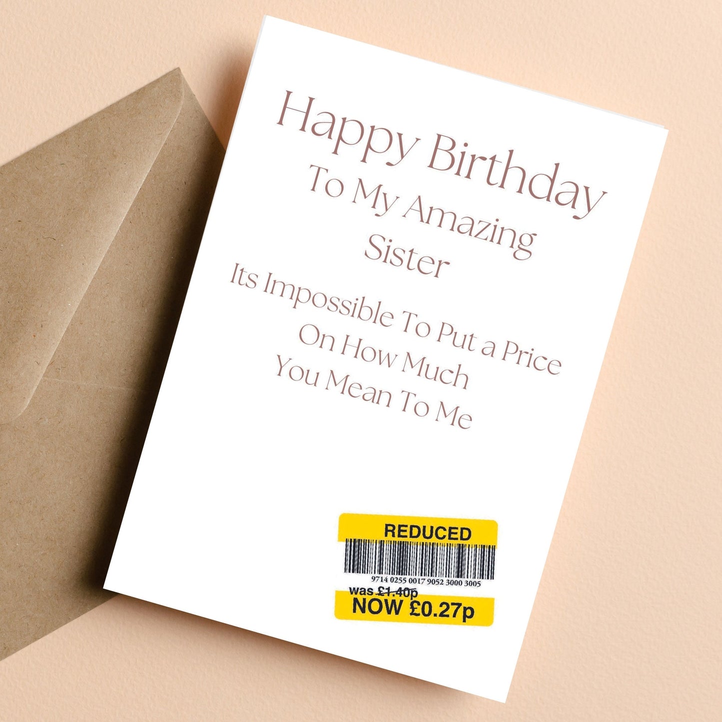 Funny Birthday Card For Sister.