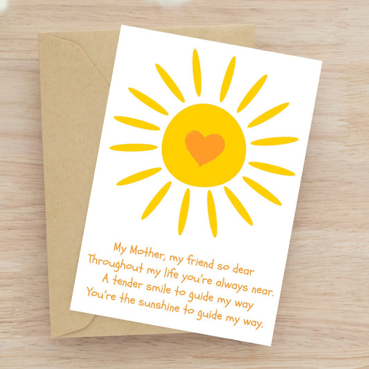 Mothers Day Poem Card.
