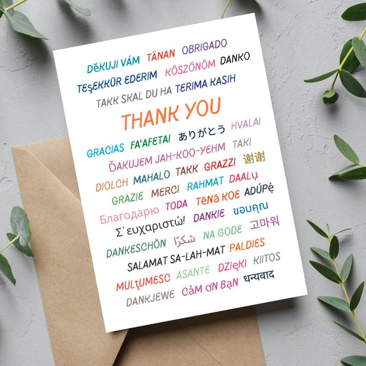 Thank You Card - Multi Language