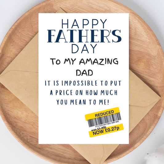 Funny Fathers Day Card - Reduced Sticker