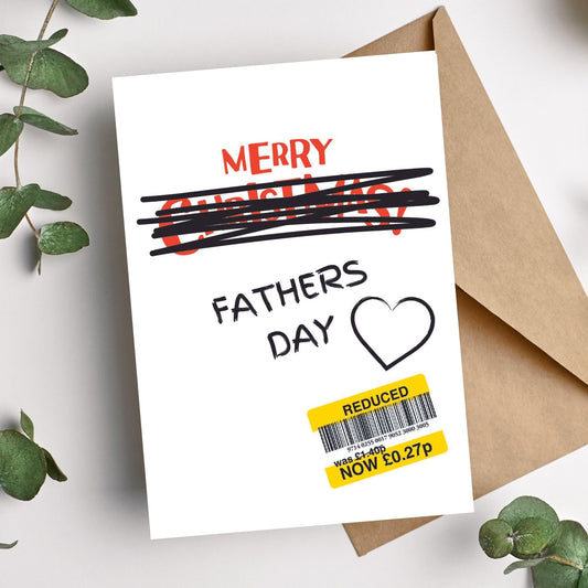 Funny Fathers Day Card - Reduced Sticker