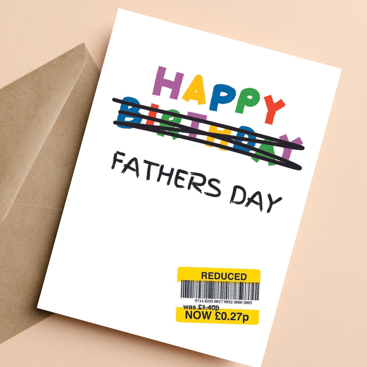 Funny Fathers Day Card - Reduced Sticker