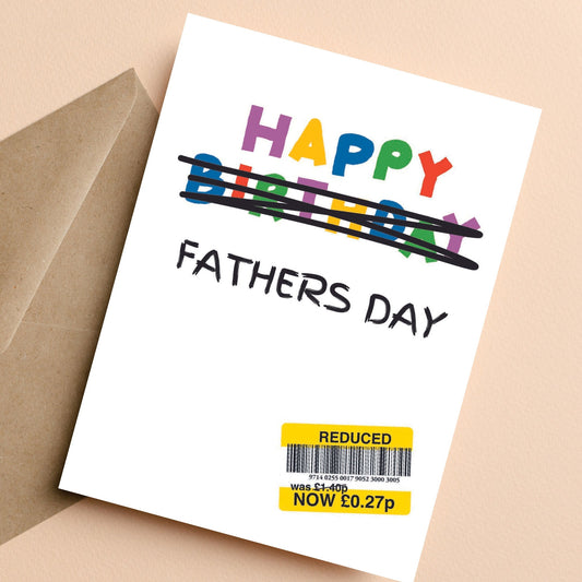 Funny Fathers Day Card - Reduced Sticker