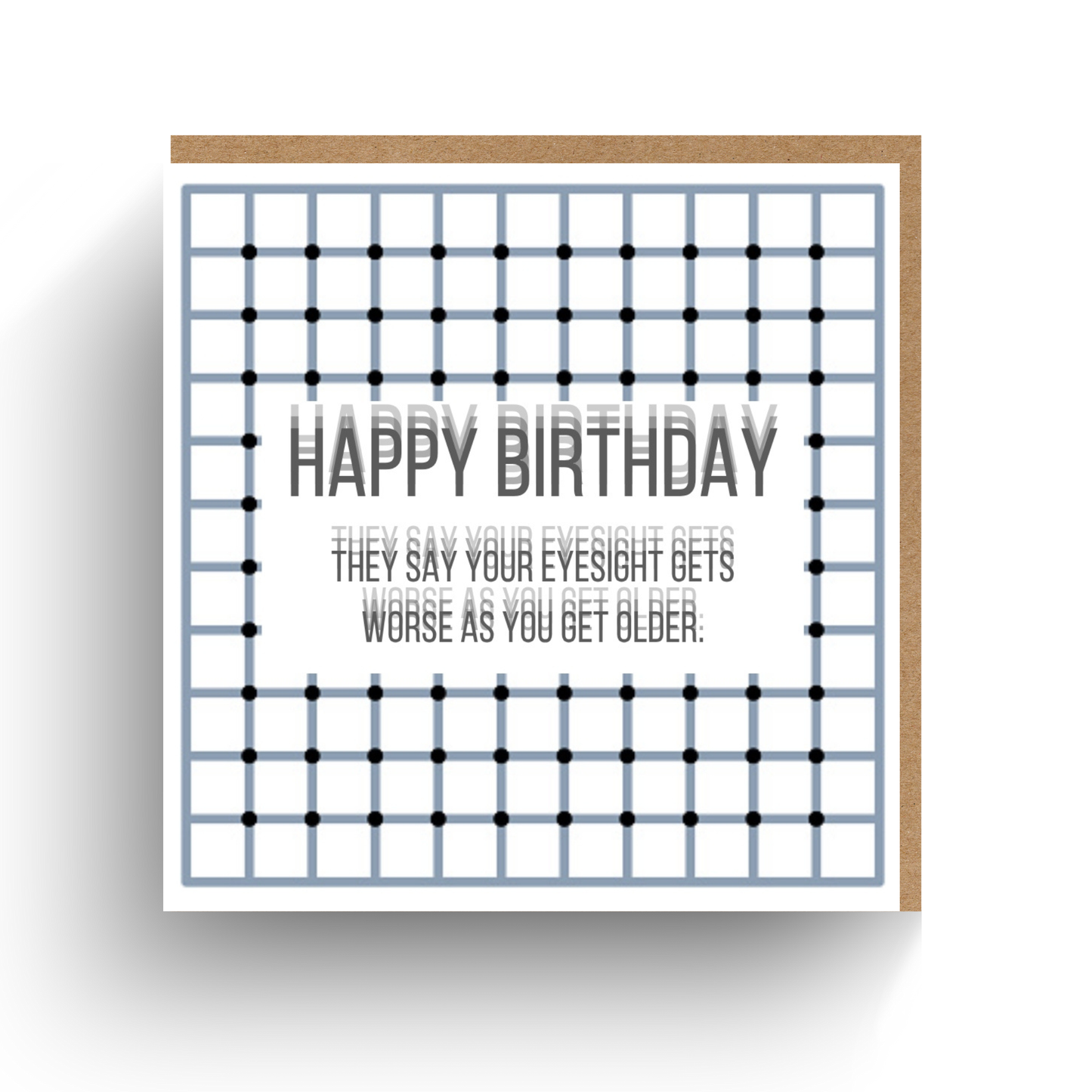 Funny Birthday Card - Blurred Vision - Old Age