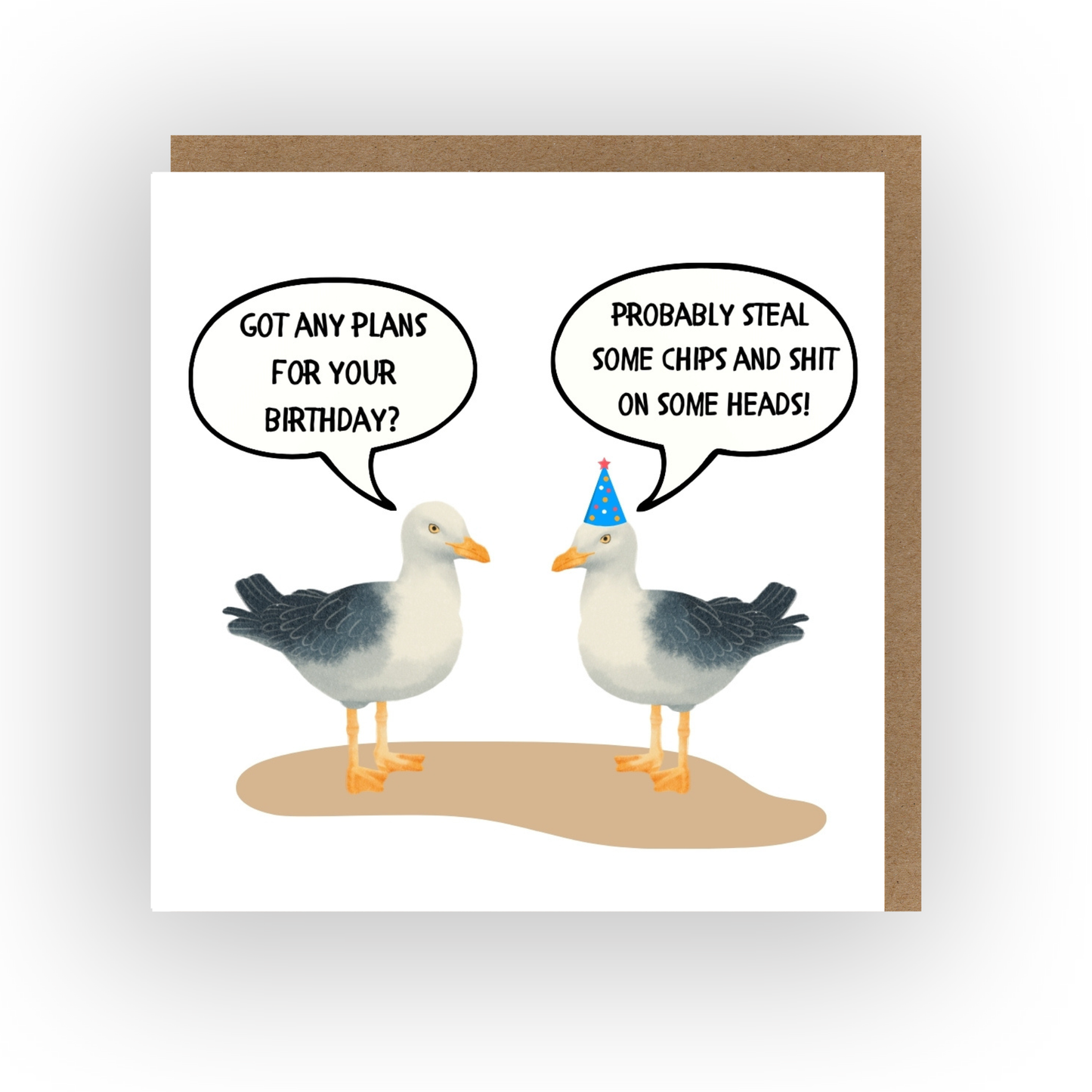 Funny Birthday Card - Birds