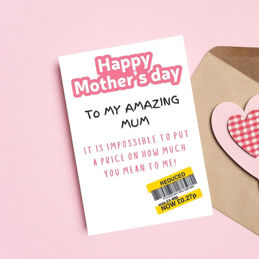 Funny Mothers Day Card - Reduced Sticker