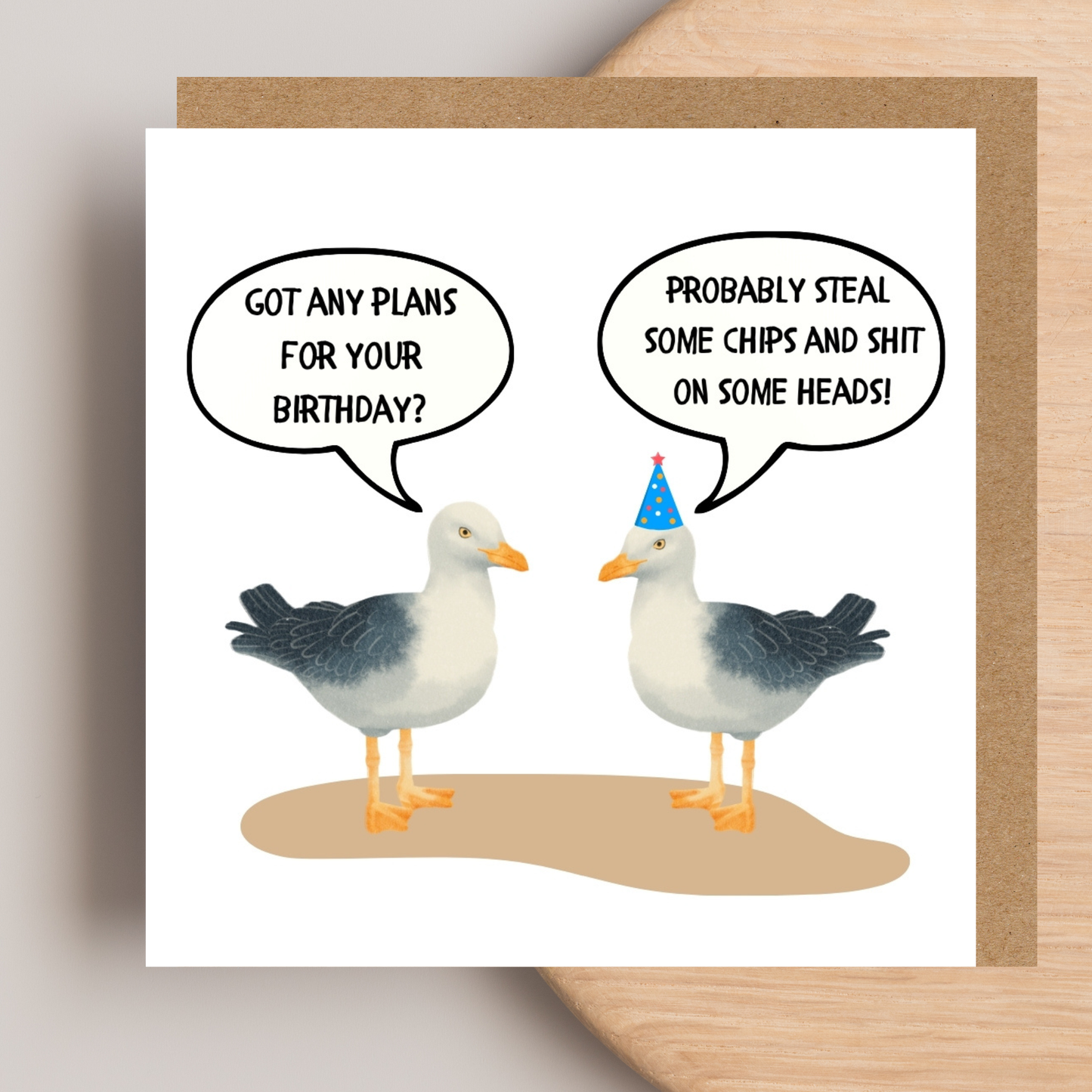 Funny Birthday Card - Birds