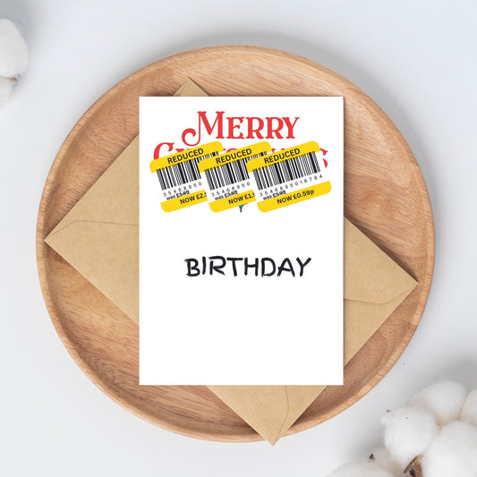 Funny Birthday Card - Merry Birthday - Reduced Sticker