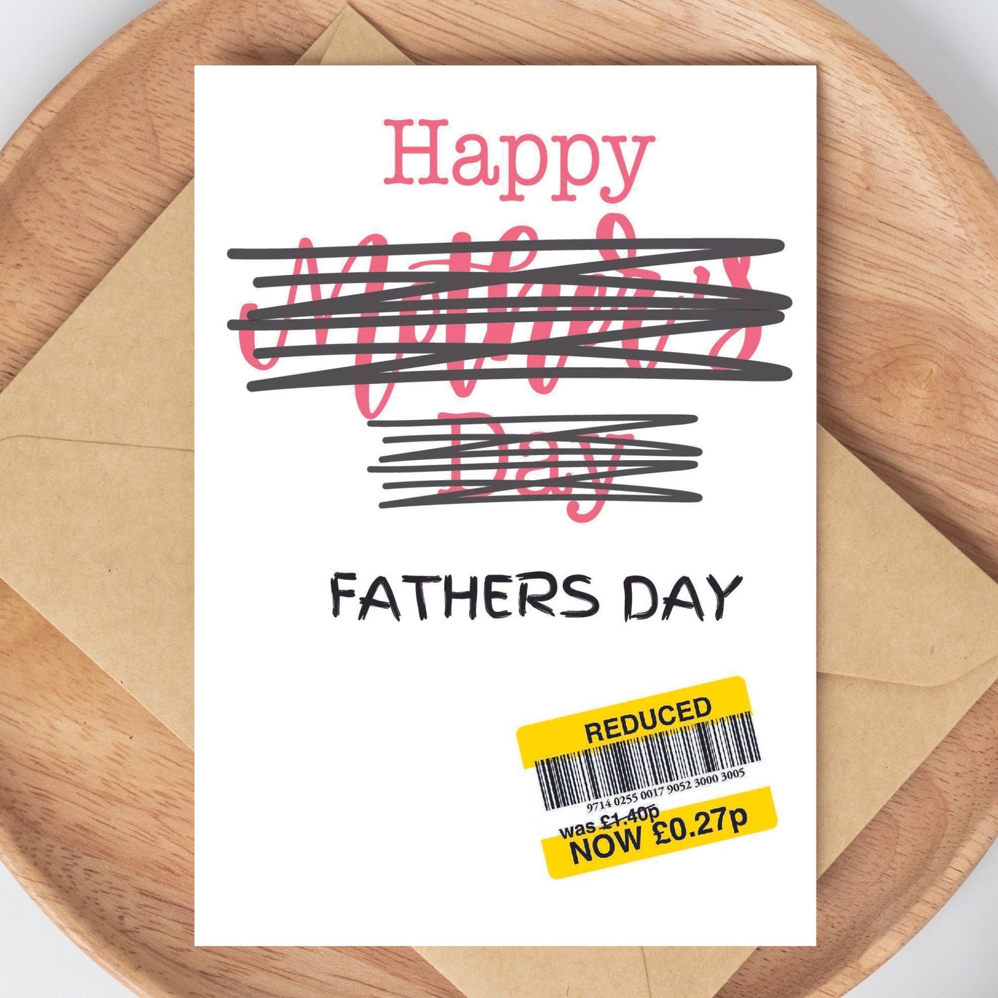 Funny Fathers Day Card - Reduced Sticker