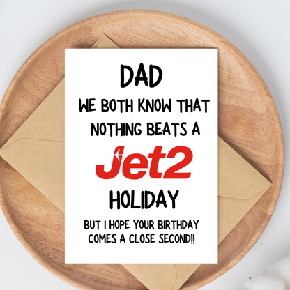 Funny Birthday Card, Jet2 Card, Customised Birthday Card