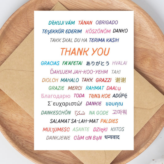 Thank You Card - Multi Language