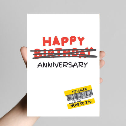 Funny Anniversary Card - Reduced Sticker
