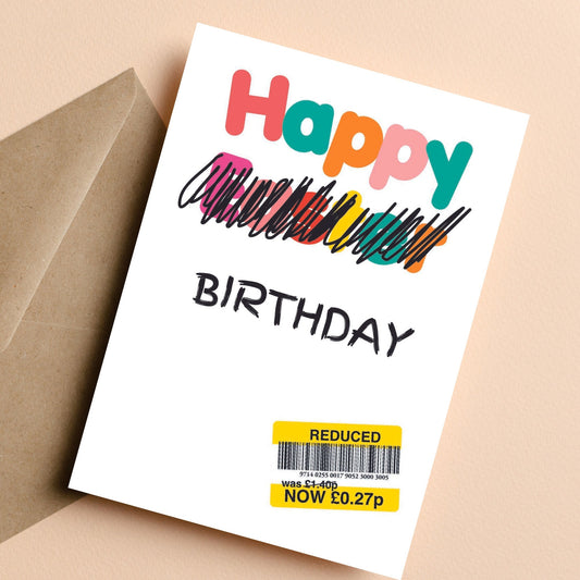 Funny Birthday Card - Reduced Sticker - Easter