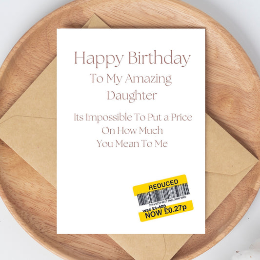 Funny Birthday Card For 'My' Daughter - Reduced Sticker