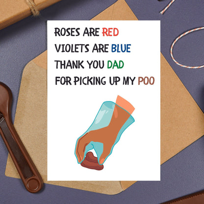 Funny Fathers Day Card From Dog - Poo