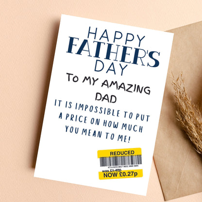 Funny Fathers Day Card - Reduced Sticker