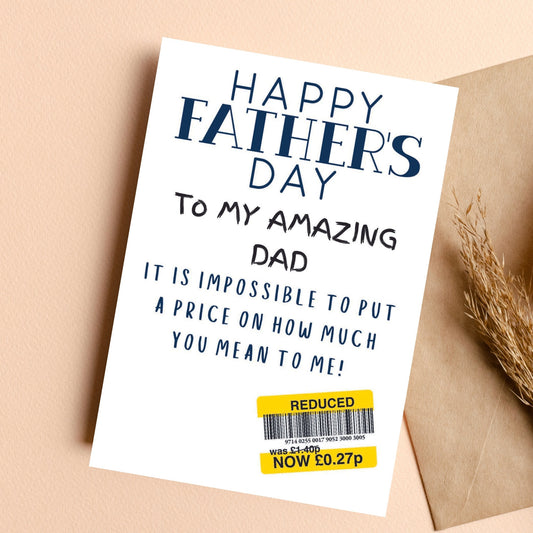 Funny Fathers Day Card - Reduced Sticker