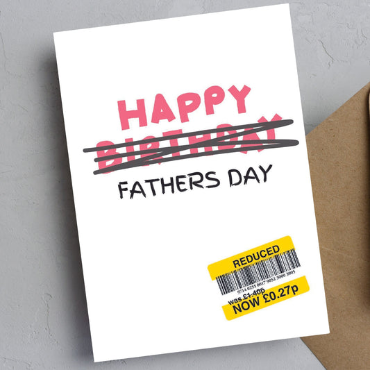 Funny Fathers Day Card - Reduced Sticker
