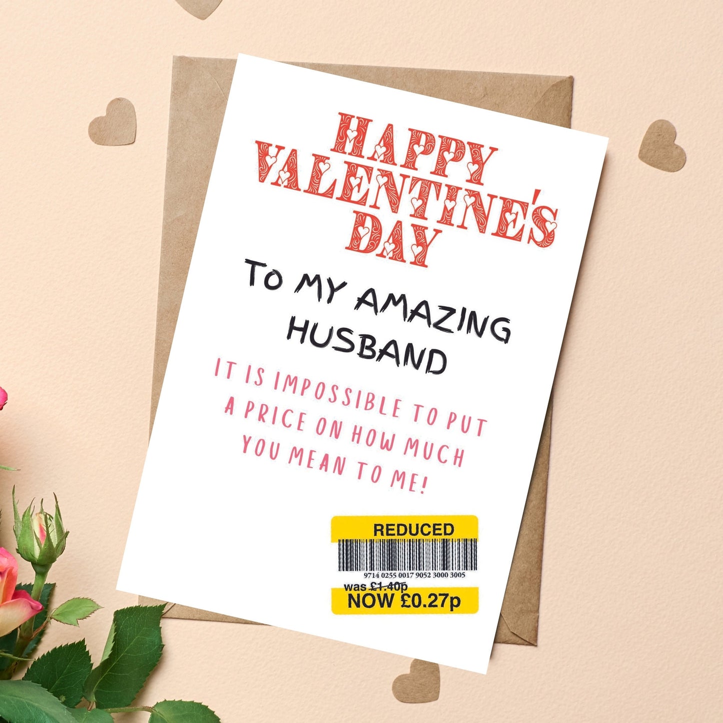 Funny Valentines Card For Husband - Reduced Sticker