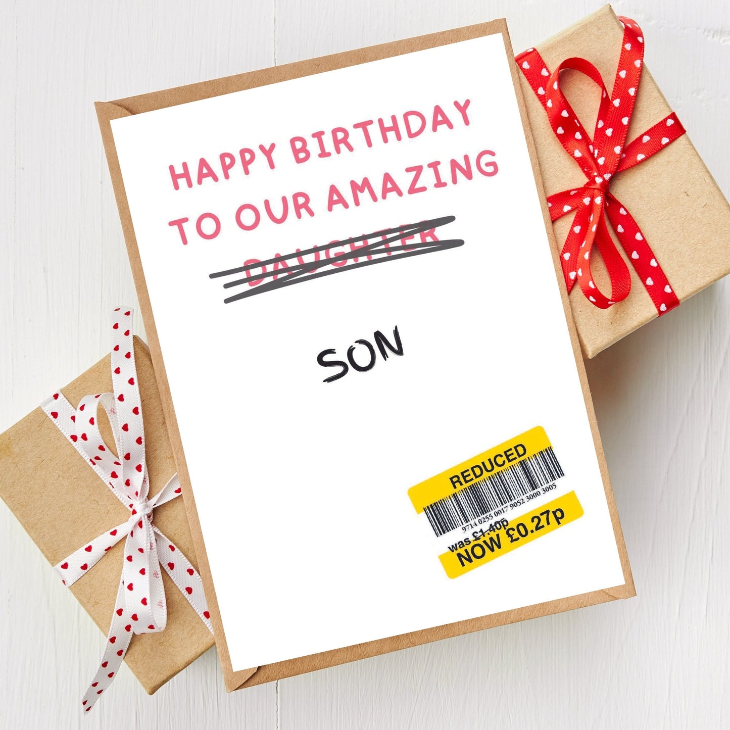Funny Birthday Card For 'Our' Son - Reduced Sticker