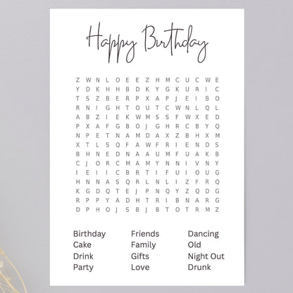 Personalised Word Search Card