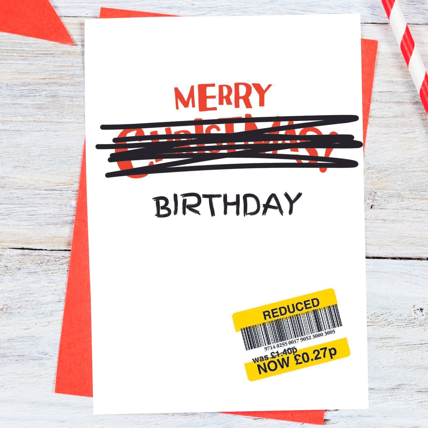 Merry Birthday Card - The Original Witty Print Company Design.