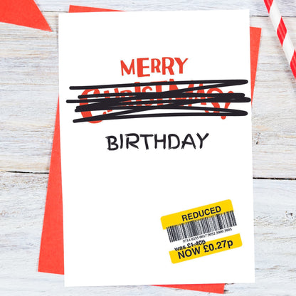 Merry Birthday Card - The Original Witty Print Company Design.