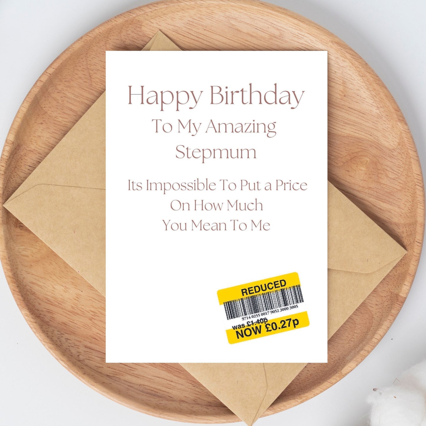 Funny Birthday Card For Stepmum - Reduced Sticker