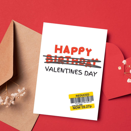 Funny Valentines Card - Reduced Sticker