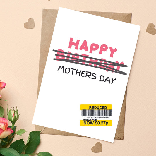 Funny Mothers Day Card - Reduced Sticker