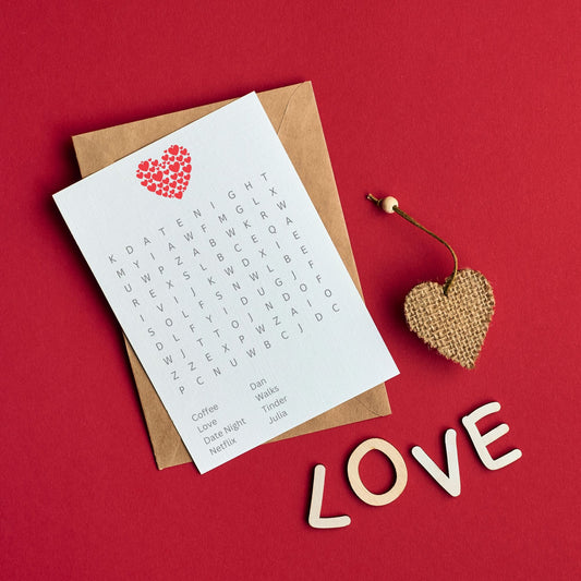 Personalised Word Search Card