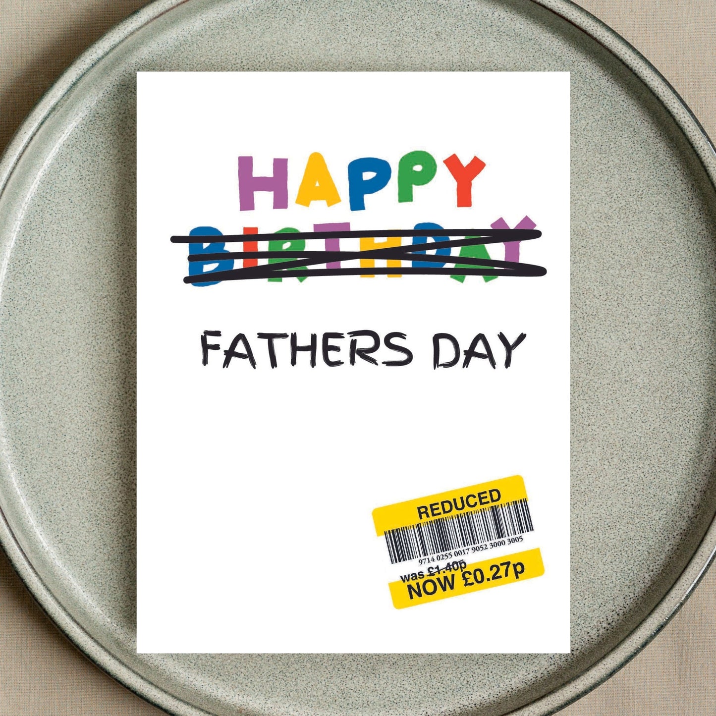 Funny Fathers Day Card - Reduced Sticker
