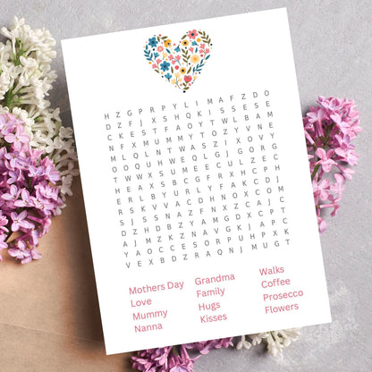 Personalised Word Search Card