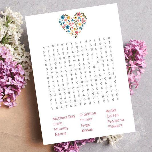Personalised Word Search Card