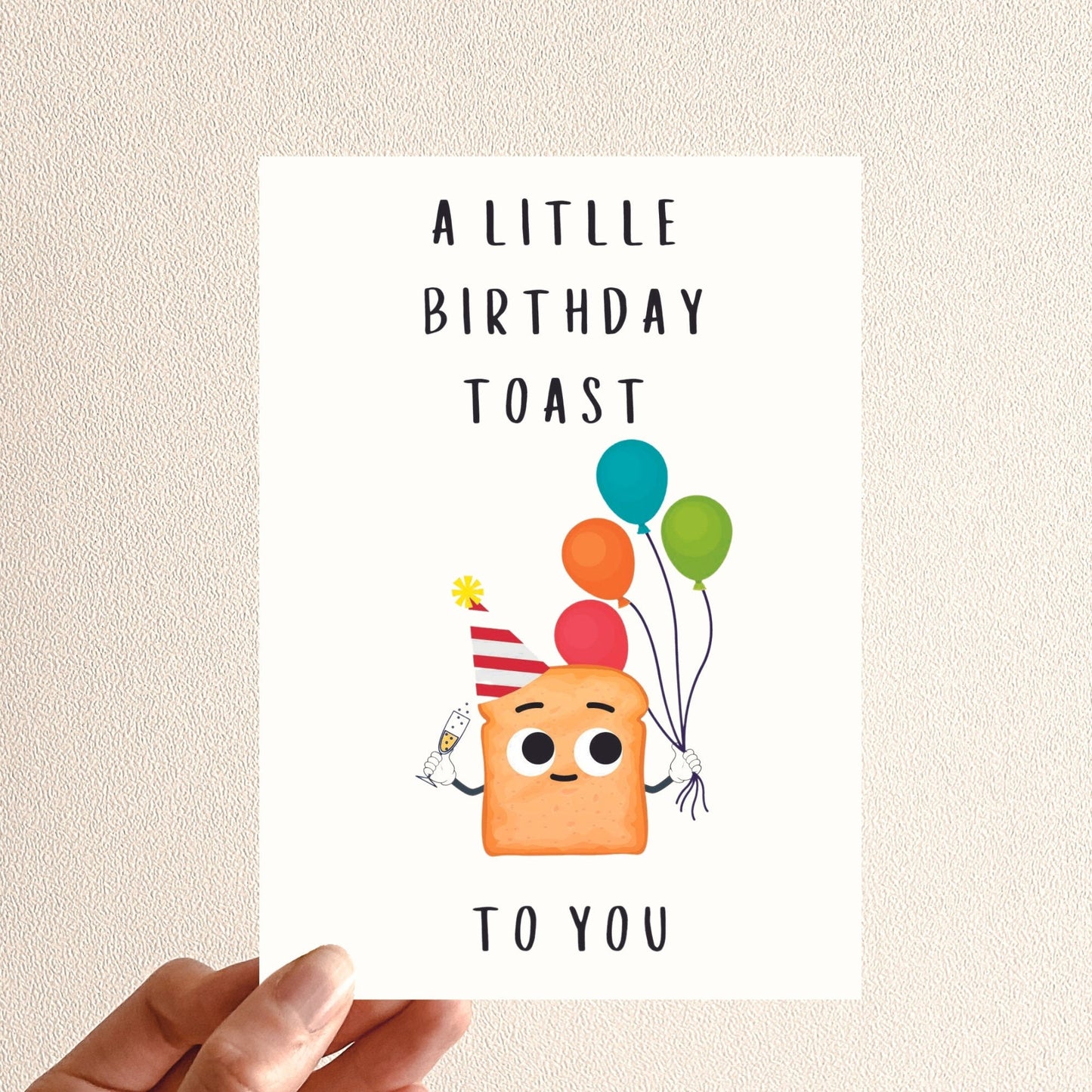 Funny Birthday Card - A Little Birthday Toast