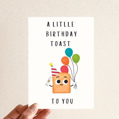 Funny Birthday Card - A Little Birthday Toast