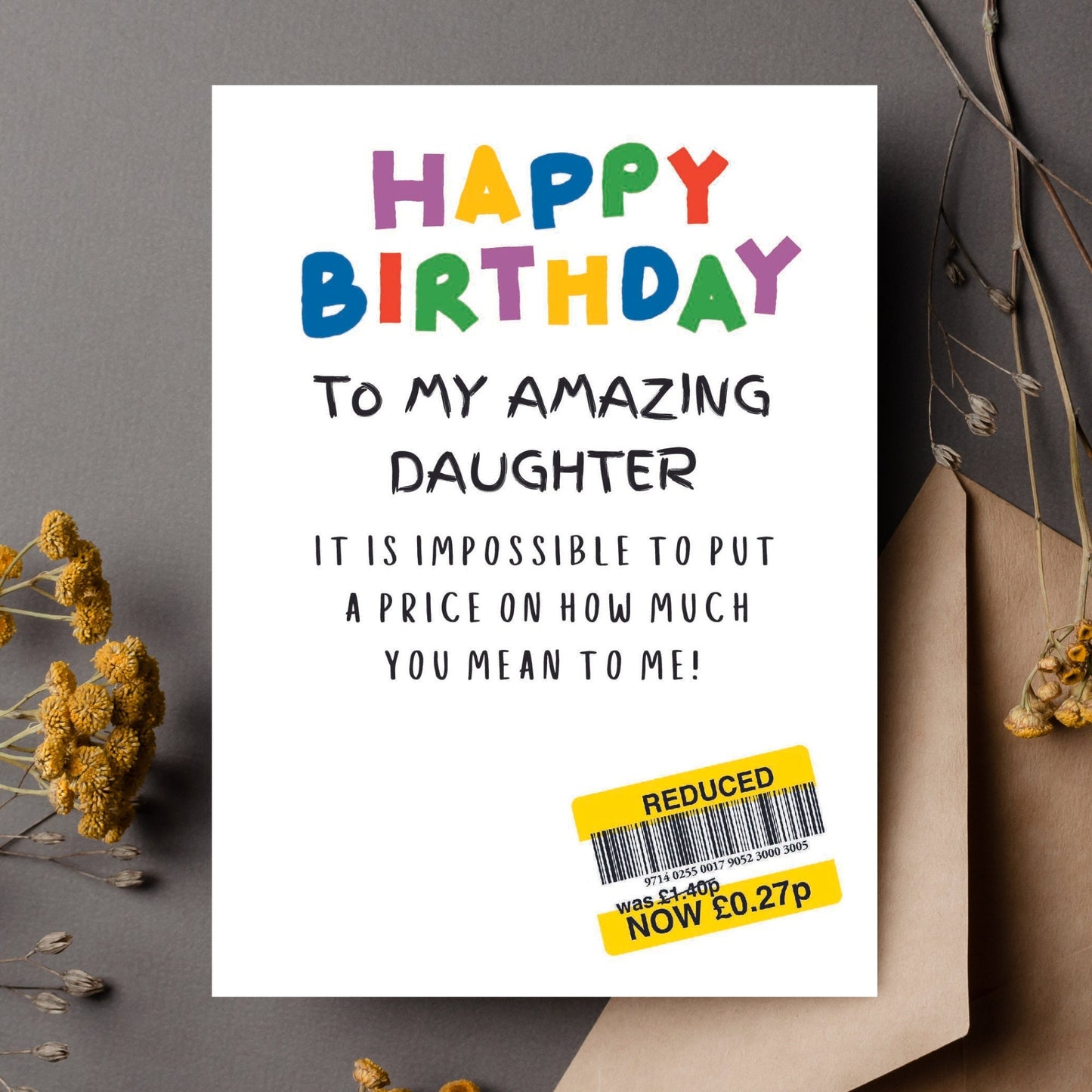 Funny Birthday Card For 'My' Daughter - Reduced Sticker